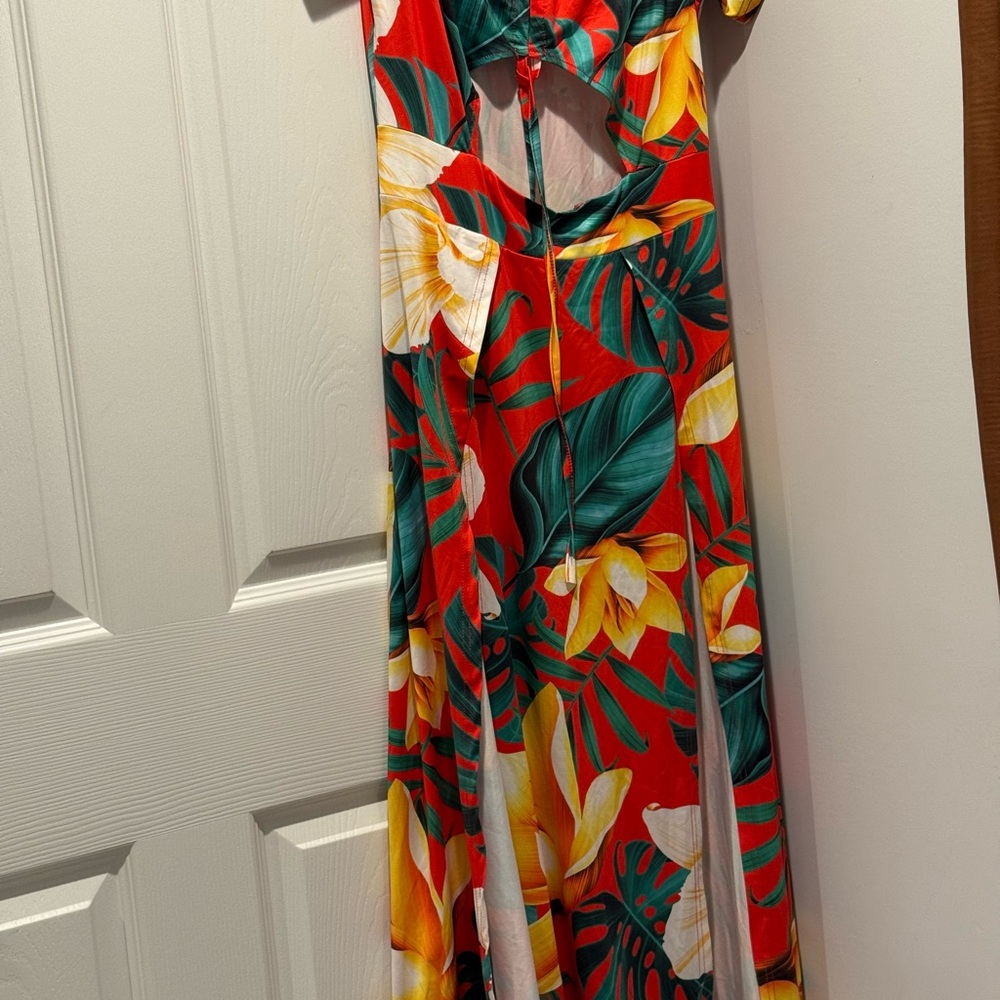 Tropical Floral Maxi Dress